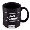 Kaffeetasse "DAX 100.000? - Zeitfrage!"