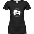 Fan-T-Shirt "Bulle und Bär"- Damen schwarz
