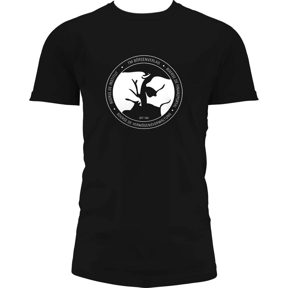 Fan-T-Shirt "Bulle und Bär"- Herren schwarz