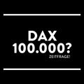 Metallschild "DAX 100.000? - Zeitfrage!"