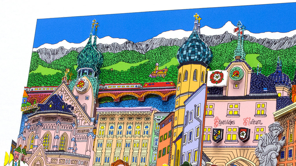 Rosenheim in 3D mit Aluminium-Rahmen