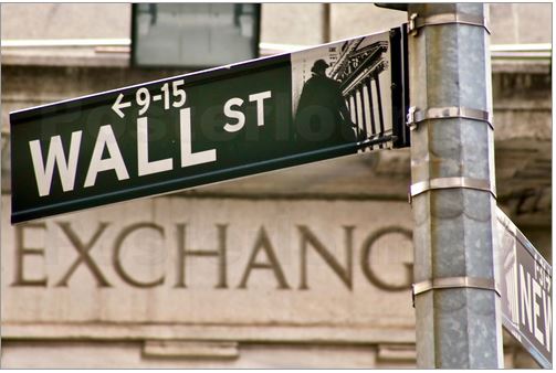 Wall Street Straßenschild, Dekoration