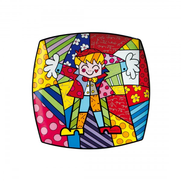 Hug Too - Wandteller Pop Art Romero Britto